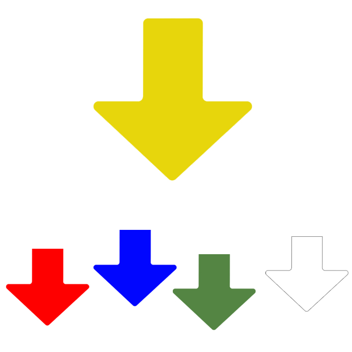 (afbeelding voor) Vloersticker pijl, verschillende kleuren